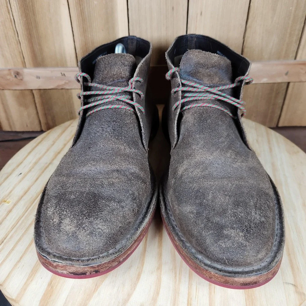 Cole Haan Paul‎ Chukka Boots Mens 10.5 M Brown Suede Ankle Lined Leather Sole